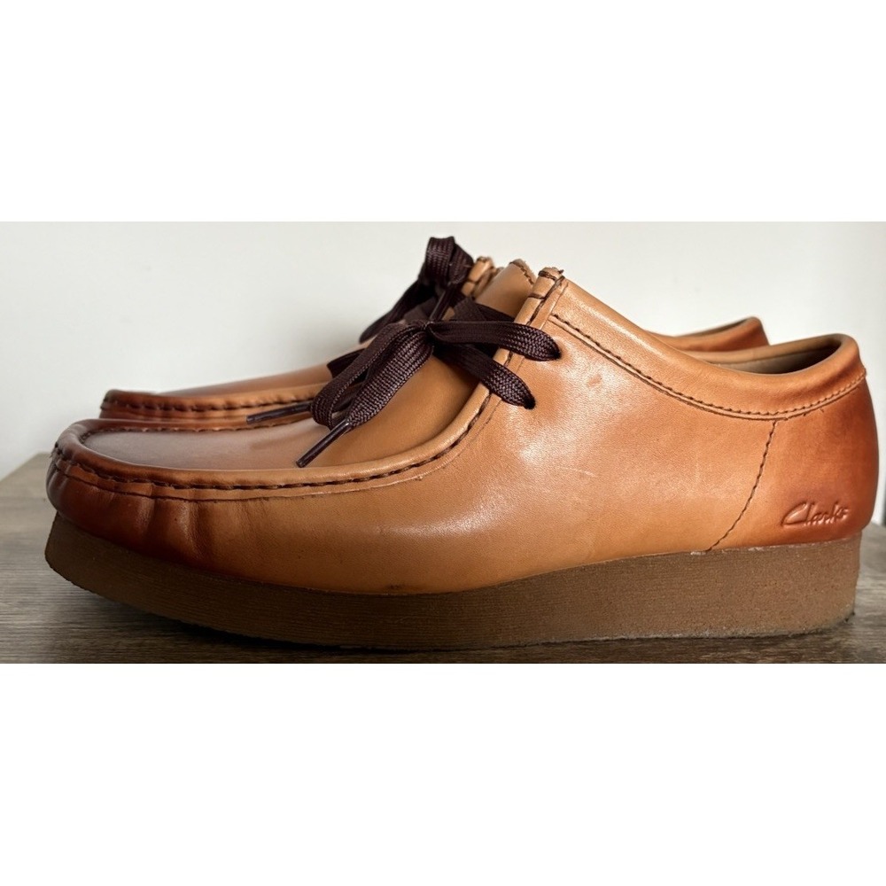 Clarks Wallabee 2 26158274 Mens Brown Leather Lace‎ Up Chukkas Boots Size 8 - Picture 4 of 16